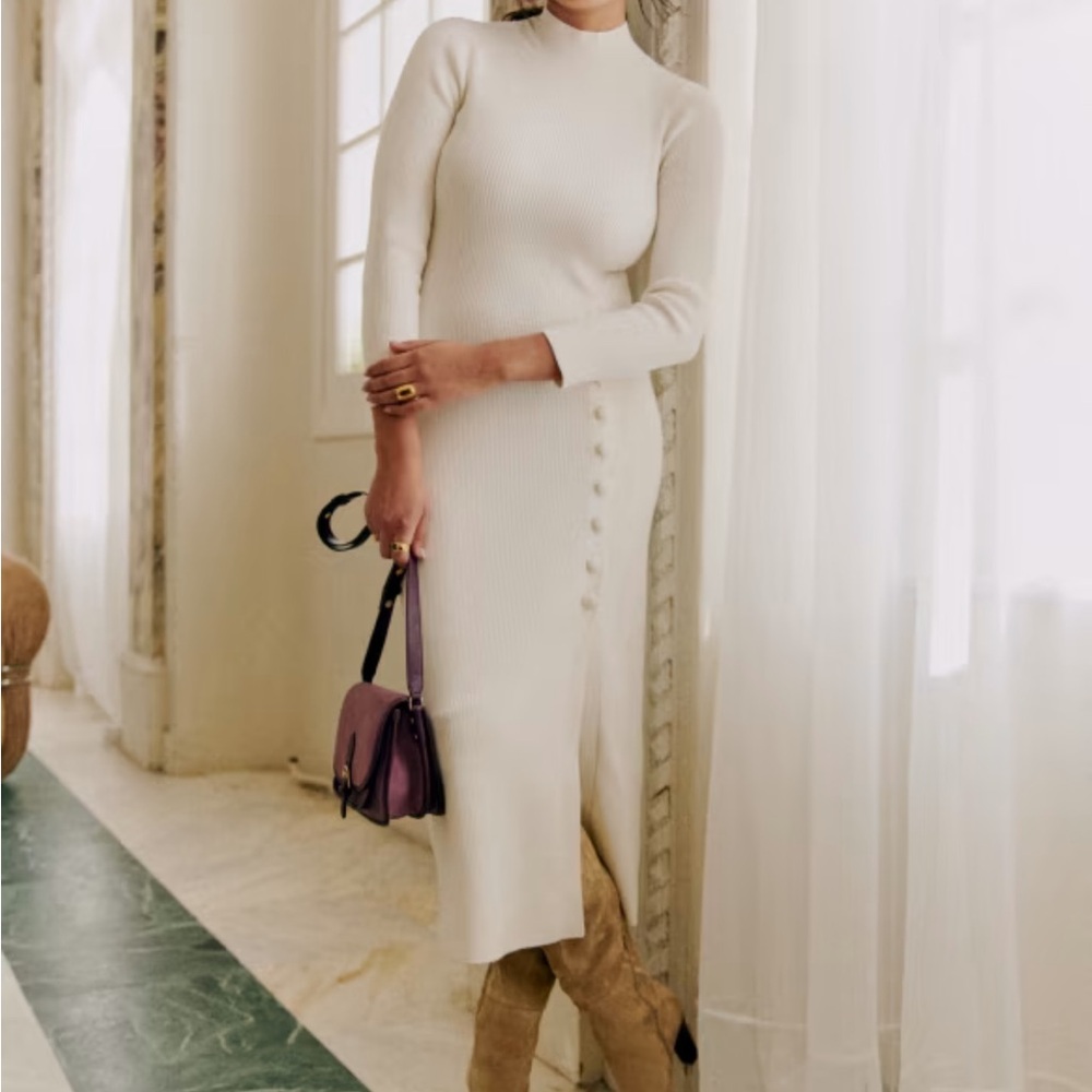 Sezane Harper Ribbed Knit Dress